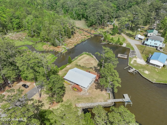 966 W Island View Rd, Bath, NC 27808 - birds eye view of property with a water view