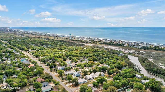 102 SW 8th St, Oak Island, NC 28465 - drone / aerial view with a water view and a residential view