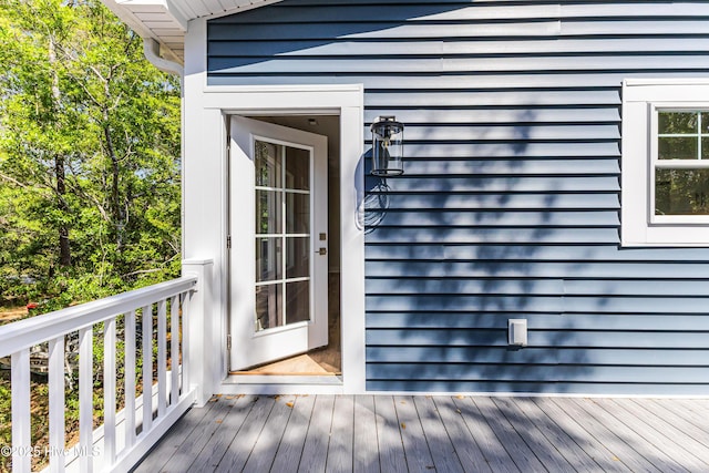 view of doorway to property