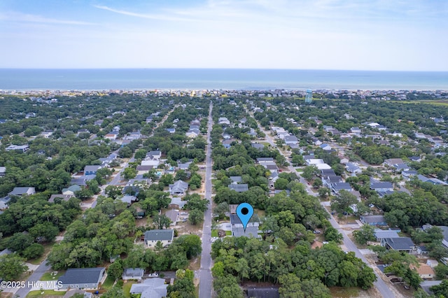 229 NE 34th St, Oak Island, NC 28465 - aerial view of property and surrounding area featuring a large body of water
