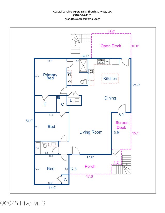 229 NE 34th St, Oak Island, NC 28465 - view of floor plan / room layout