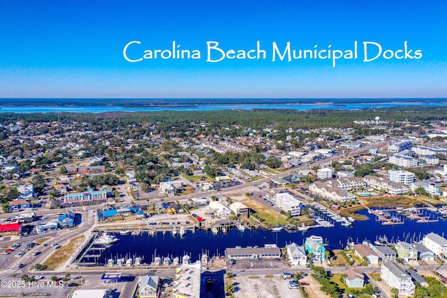 305 Ivy Ln, Carolina Beach, NC 28428 - aerial view of property's location featuring a nearby body of water and numerous boat docks
