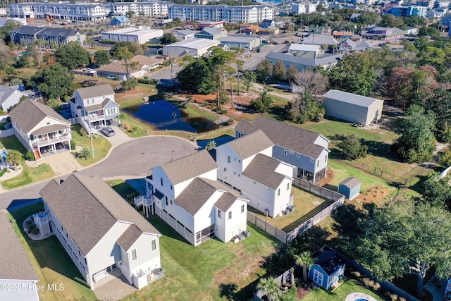 305 Ivy Ln, Carolina Beach, NC 28428 - aerial view of property and surrounding area with a nearby body of water