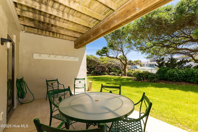 view of patio / terrace featuring outdoor dining space