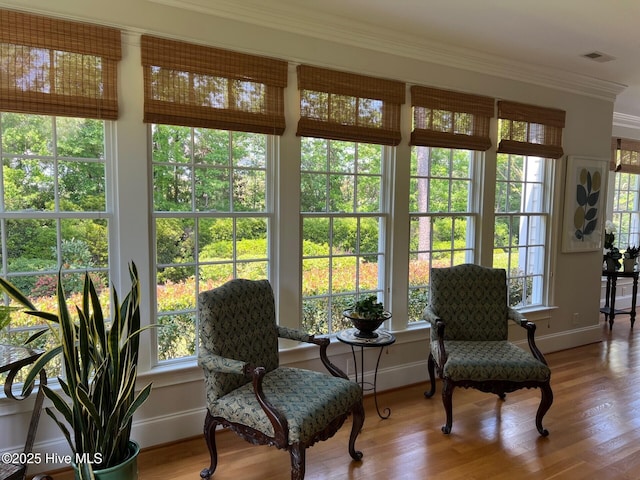 sunroom / solarium with visible vents