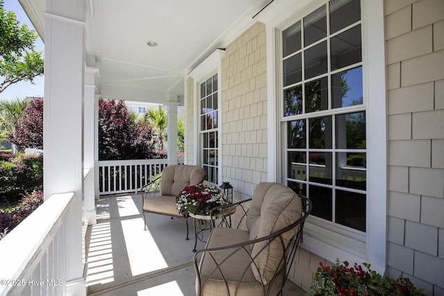 balcony with covered porch