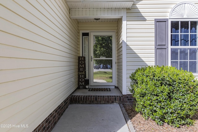 view of doorway to property
