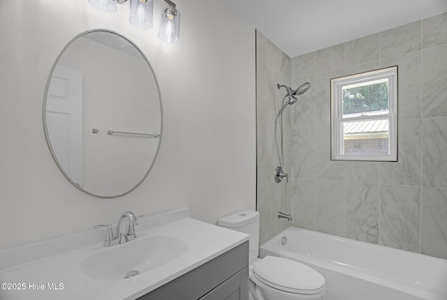 811 Crawford St, Goldsboro, NC 27530 - bathroom featuring vanity, shower / bathing tub combination, and toilet