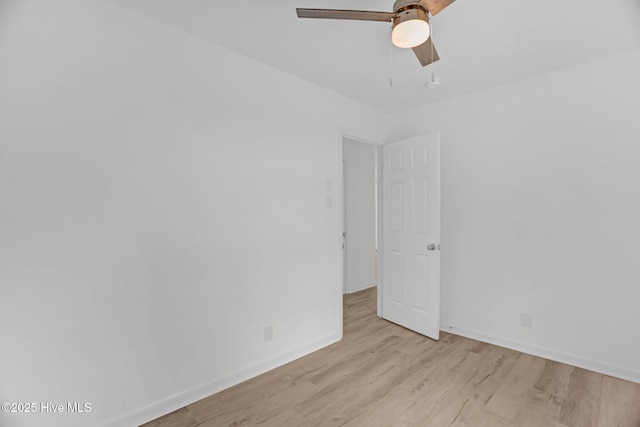 811 Crawford St, Goldsboro, NC 27530 - unfurnished room featuring a ceiling fan, baseboards, and light wood finished floors