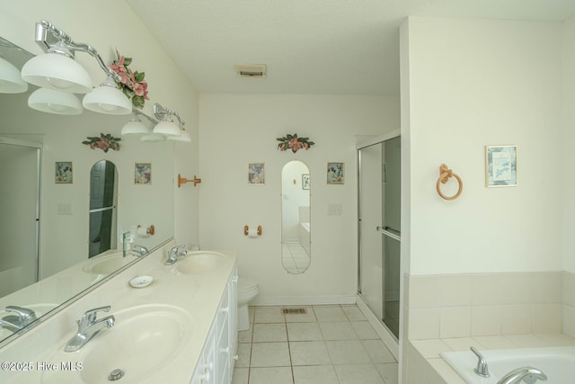 1071 Ridge Walk Way NW, Calabash, NC 28467 - full bath with a stall shower, tile patterned flooring, and a sink