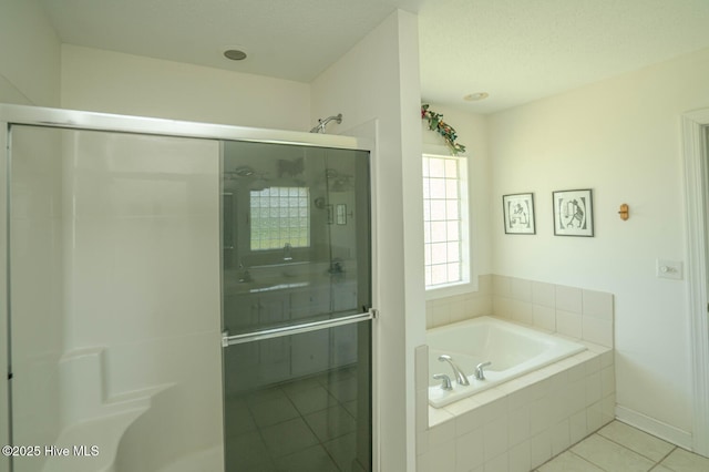 1071 Ridge Walk Way NW, Calabash, NC 28467 - bathroom with a garden tub, a shower stall, and tile patterned floors