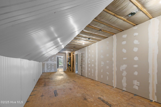 bonus room with vaulted ceiling