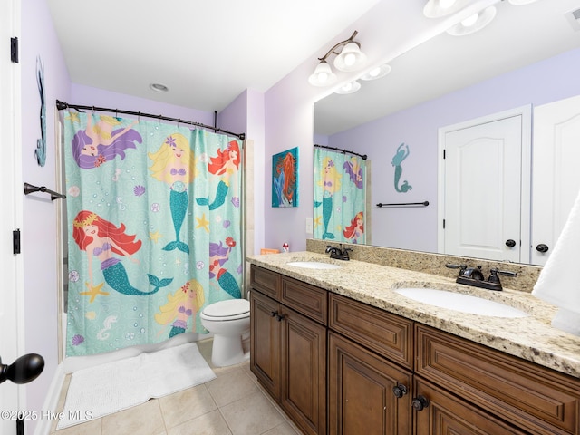 114 Schever Rd, West End, NC 27376 - bathroom with tile patterned flooring, a sink, visible vents, and toilet