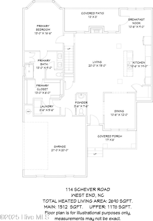 114 Schever Rd, West End, NC 27376 - plan