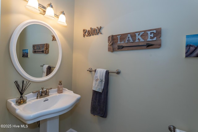 bathroom with a sink