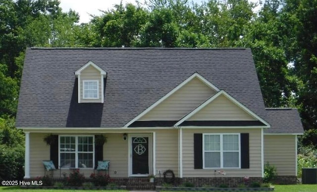 view of front of house featuring central AC