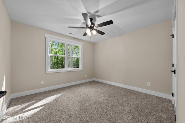 44 S Shamrock Dr, Foxfire Village, NC 27281 - empty room featuring carpet, a ceiling fan, and baseboards