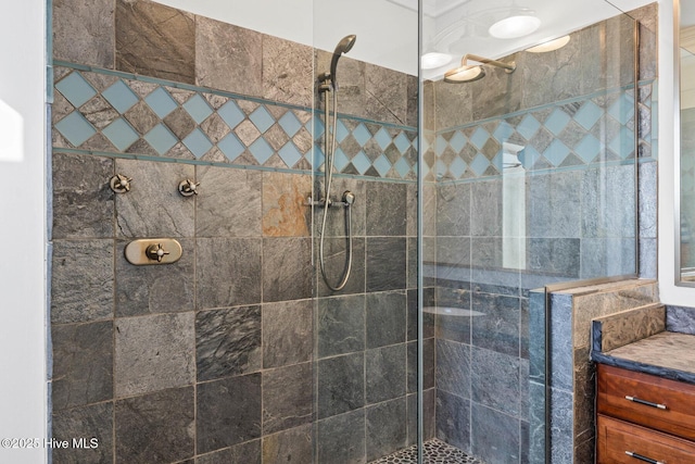 805 S Lumina Ave, Wrightsville Beach, NC 28480 - full bath with vanity and a tile shower