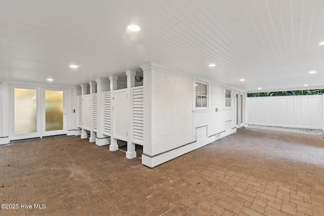 805 S Lumina Ave, Wrightsville Beach, NC 28480 - interior space with brick floor and recessed lighting