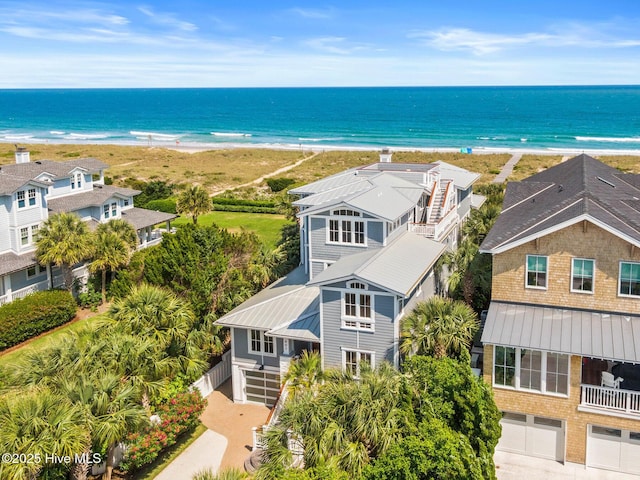 805 S Lumina Ave, Wrightsville Beach, NC 28480 - aerial view with a water view and a view of the beach