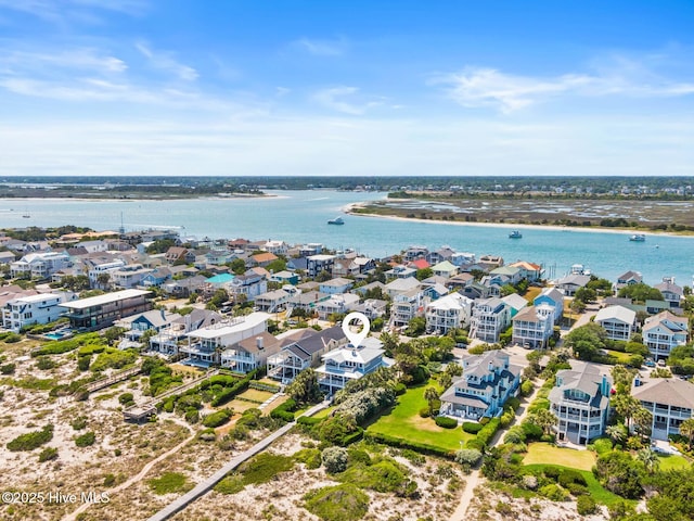 805 S Lumina Ave, Wrightsville Beach, NC 28480 - bird's eye view featuring a water view and a residential view