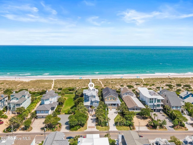 805 S Lumina Ave, Wrightsville Beach, NC 28480 - aerial view with a beach view, a water view, and a residential view