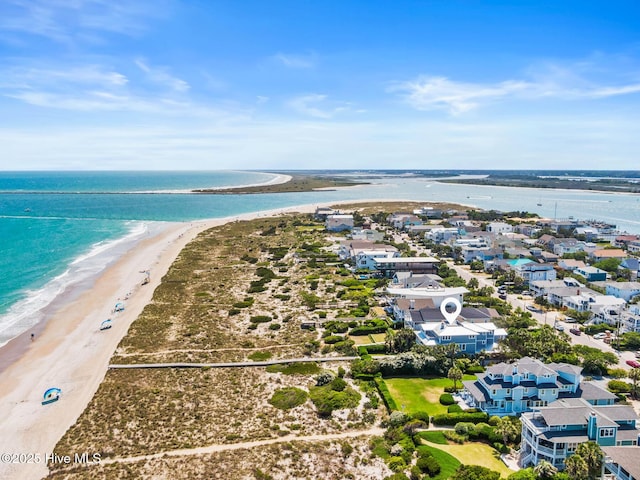 805 S Lumina Ave, Wrightsville Beach, NC 28480 - drone / aerial view with a water view and a view of the beach