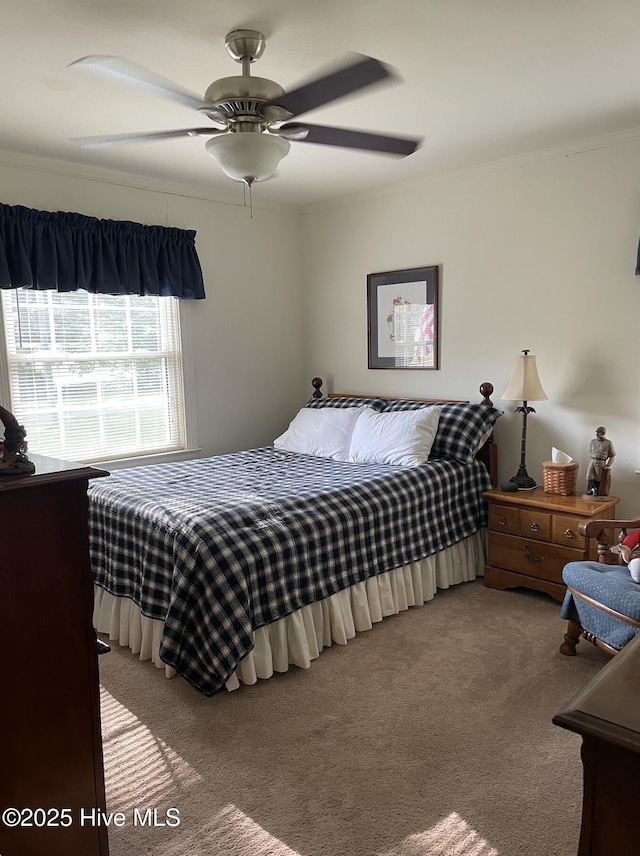 612 Blaney St, Clinton, NC 28328 - bedroom with carpet flooring and ceiling fan