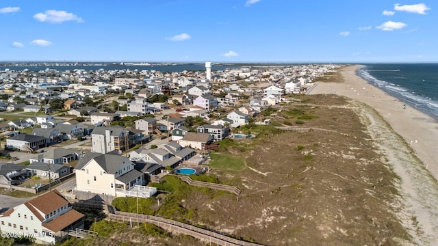 415 W Boardwalk Blvd, Atlantic Beach, NC 28512 - aerial overview of property's location with waterfront with a beach and nearby suburban area