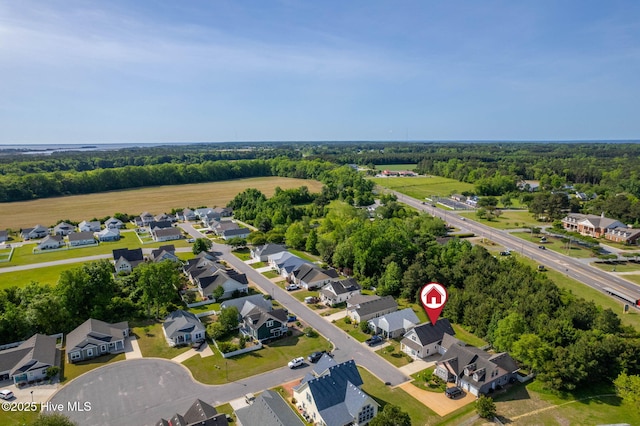 drone / aerial view featuring a residential view