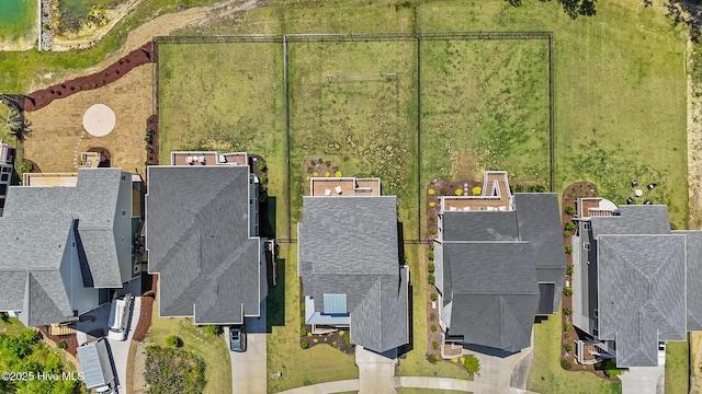 drone / aerial view with a residential view