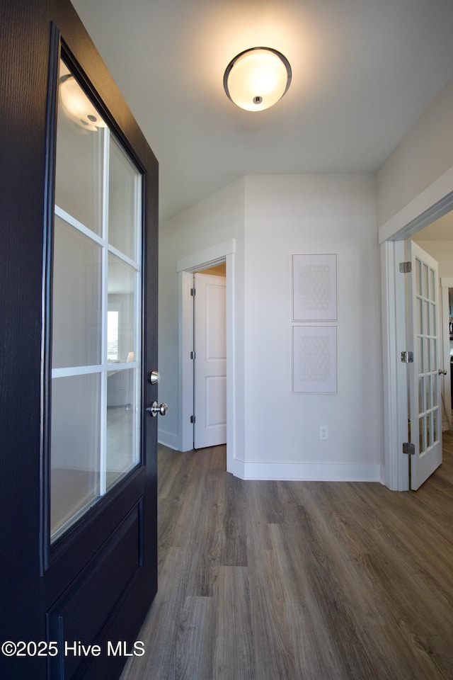 218 Country Club Dr SW, Shallotte, NC 28470 - interior space featuring baseboards, french doors, and wood finished floors