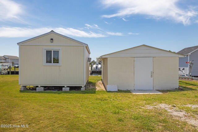 view of shed