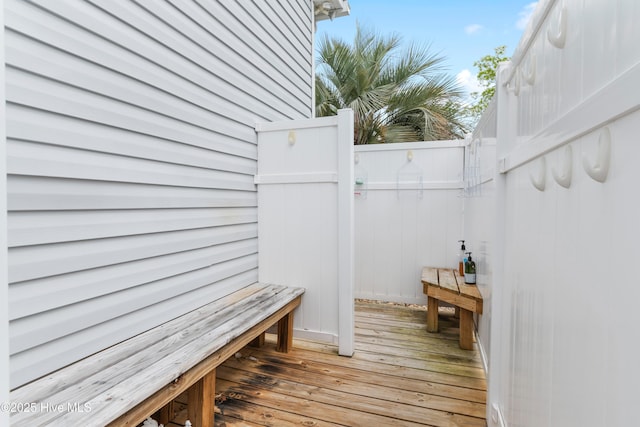 2403 W Oak Island Dr, Oak Island, NC 28465 - view of wooden deck