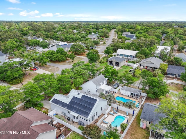 2403 W Oak Island Dr, Oak Island, NC 28465 - aerial perspective of suburban area featuring a pool