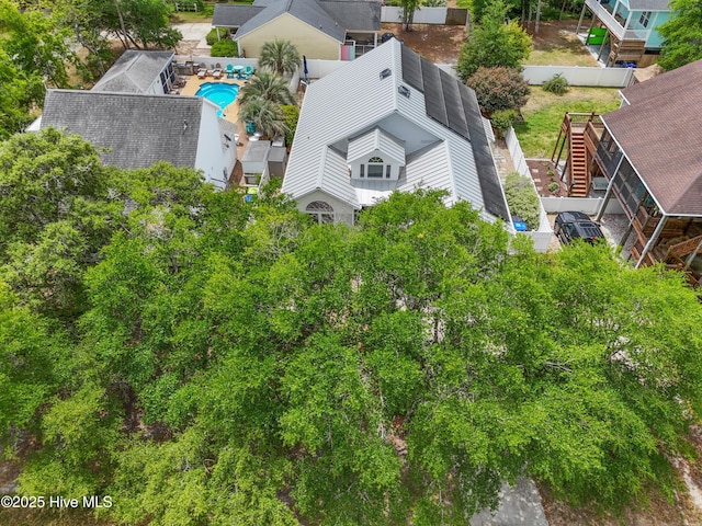 2403 W Oak Island Dr, Oak Island, NC 28465 - aerial view of residential area with a pool