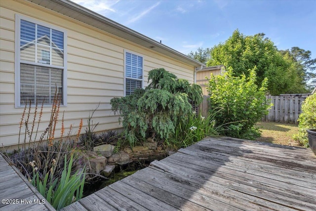 wooden deck with fence