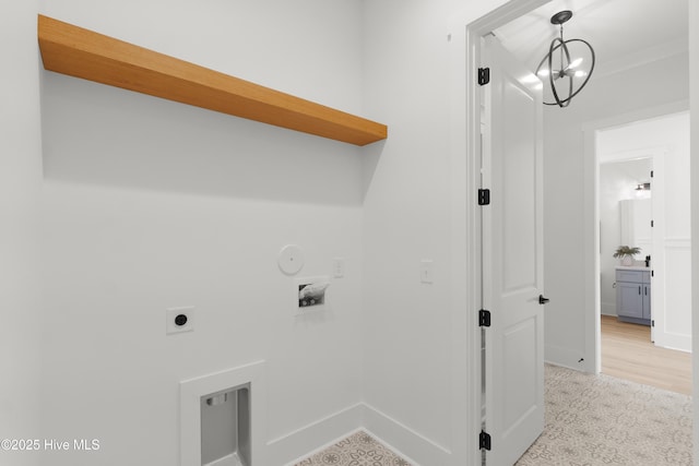 316 Lightning Bug Ln, Holly Ridge, NC 28445 - clothes washing area featuring washer hookup, laundry area, and electric dryer hookup