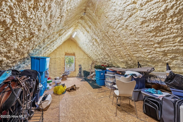 view of attic