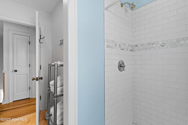 408 Dolphin St, Sunset Beach, NC 28468 - bathroom with a tile shower
