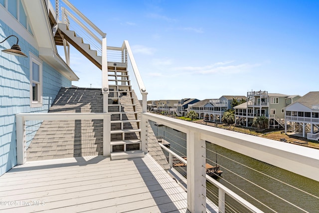 408 Dolphin St, Sunset Beach, NC 28468 - wooden terrace with a residential view