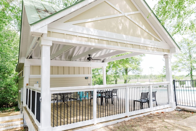 135 Live Oak Dr, Leland, NC 28451 - exterior space featuring fence and a ceiling fan