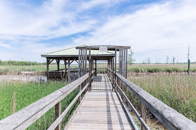 135 Live Oak Dr, Leland, NC 28451 - view of dock with a gazebo and a rural view