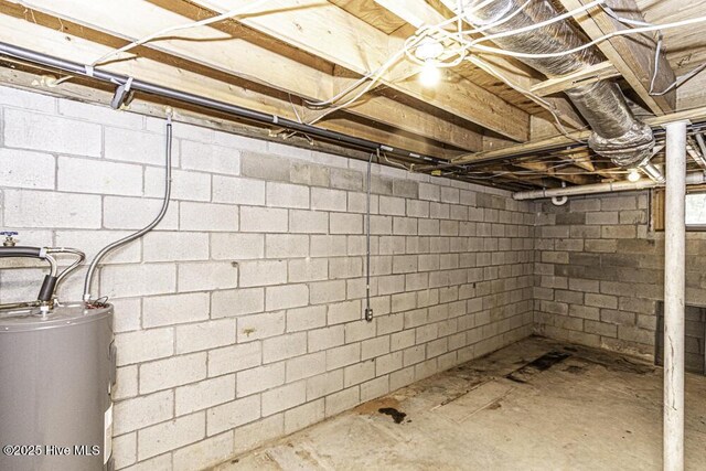 7730 Old Raleigh Rd, Bailey, NC 27807 - unfinished below grade area featuring water heater