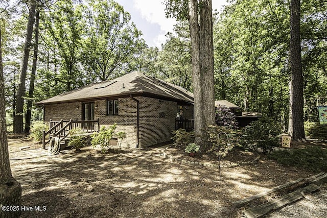 7730 Old Raleigh Rd, Bailey, NC 27807 - view of side of home featuring brick siding