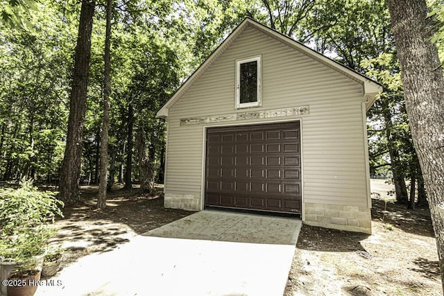 7730 Old Raleigh Rd, Bailey, NC 27807 - detached garage with concrete driveway
