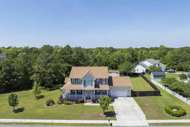 108 Nellie Ln, Swansboro, NC 28584 - bird's eye view with a forest view