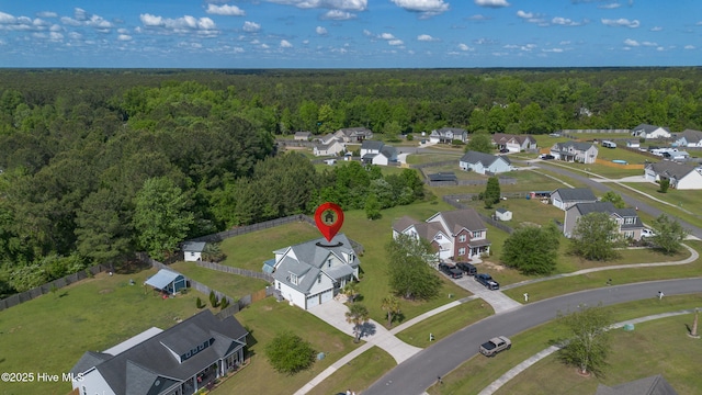167 Fallbrook Ln, Rocky Point, NC 28457 - aerial view featuring a view of trees and a residential view