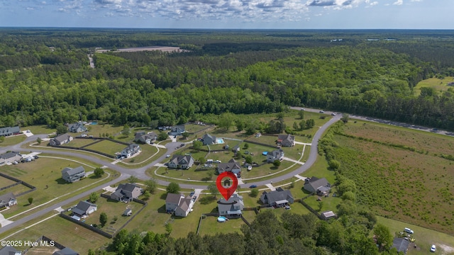 aerial view with a view of trees