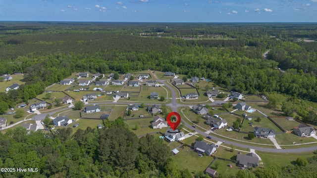 167 Fallbrook Ln, Rocky Point, NC 28457 - aerial view featuring a forest view and a residential view